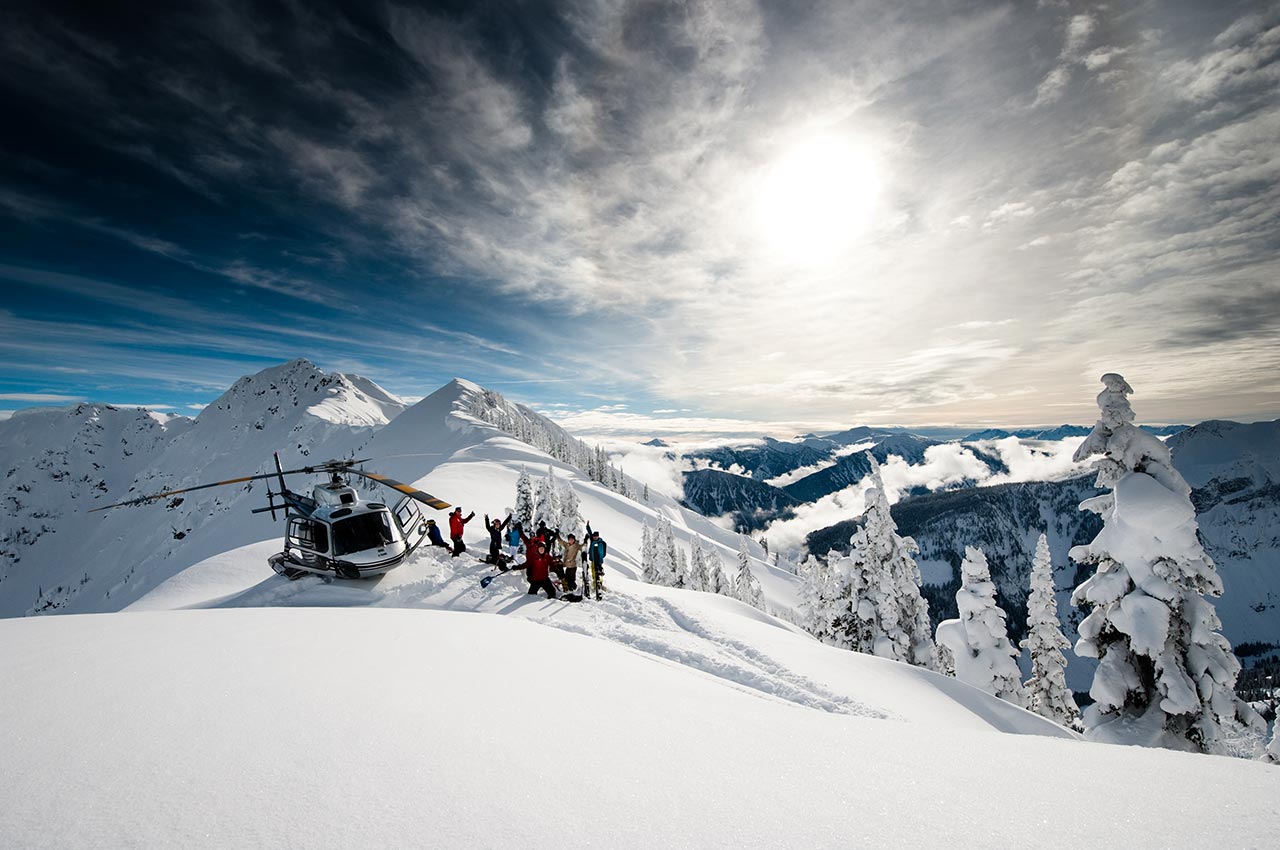 Guided heli skiing tours for beginners and experienced heliskiers