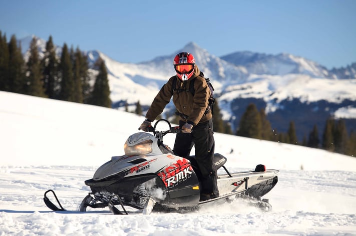Alternative Activities Ski Holiday - Riding on a snowmobile